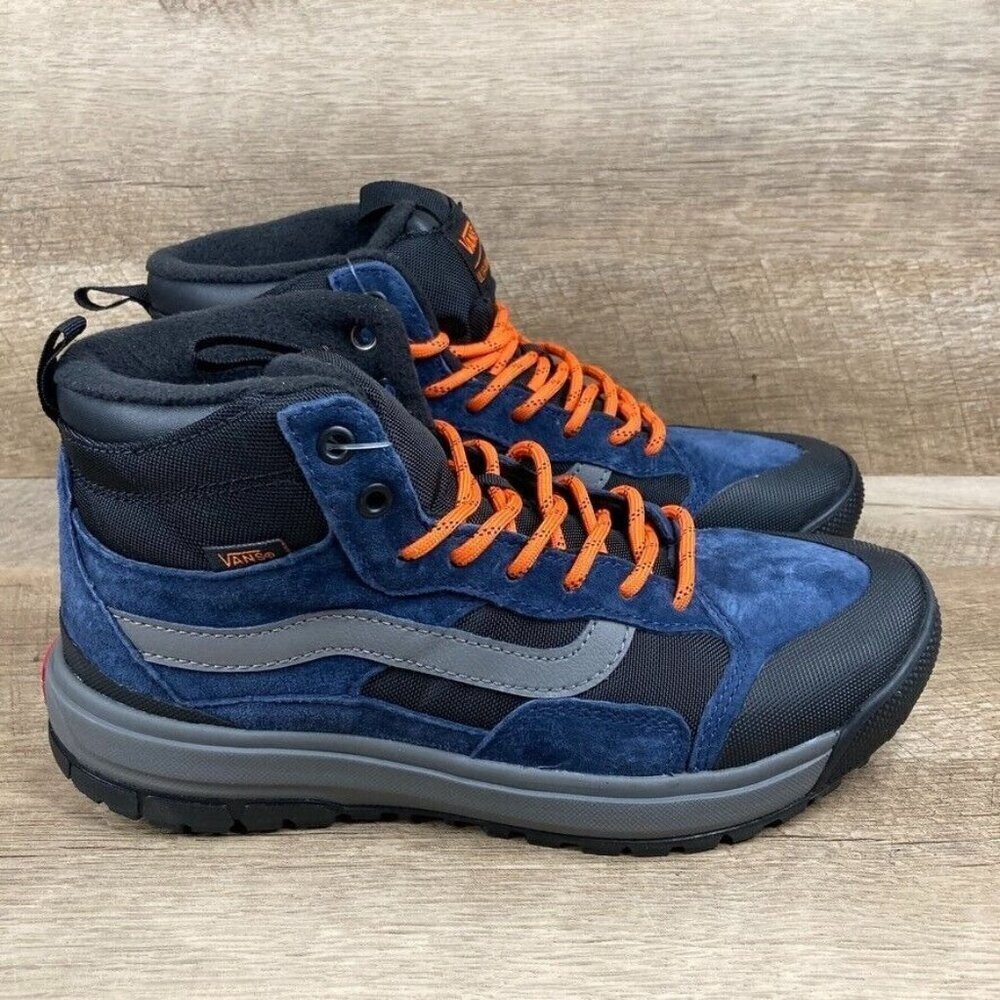 VANS UltraRange Exo Hi MTE-1 Dress Blues Black Orange Mens 7 Womens 8.5 NEW - Picture 2 of 13